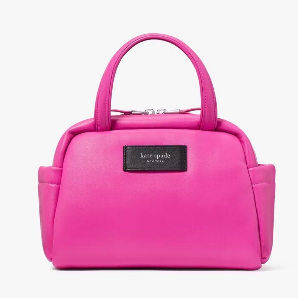 Kate Spade Puffed Satchel Crossbody Bag Vivid Snapdragon